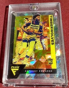 lot 173 image: 2020-21 Flux Cracked Ice Anthony Edwards Rookie Card