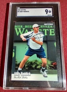 lot 176 image: 2003 NetPro Andy Roddick Rookie Card - SGC 9
