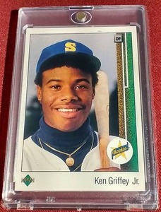 lot 179 image: 1989 Upper Deck Ken Griffey Jr. Rookie Card