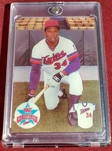lot 185 image: Ultra Rare 1985 Twins Team Issue Kirby Puckett Rookie Card - WOW