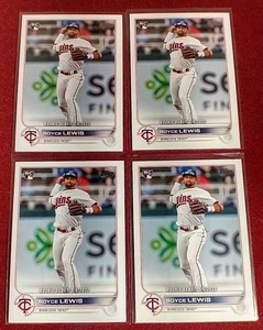 lot 186 image: (4) 2022 Topps Royce Lewis Rookie Cards
