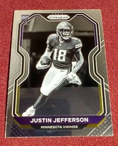 lot 187 image: 2020 Panini Prizm Justin Jefferson Reverse Negative Rookie Card