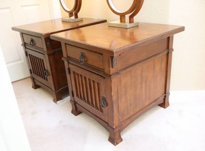 lot 2 image: A.R.T. Furniture Solid Wood Matching Nightstands
