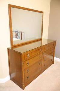 lot 24 image: Beautiful RWay Glass-Top Dresser wMirror