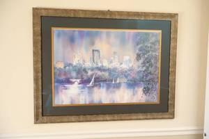 lot 35 image: Signed Artwork 896900 By Artist Lou Roman 1991 City Lights wCOA