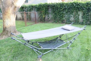 lot 74 image: Vintage Hammock Swinging Cot Collapsible Portable
