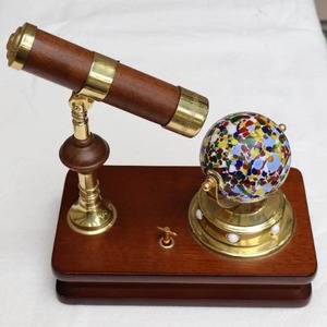 lot 58 image: San Francisco Music Box Co vintage Kaleidoscope With Rotating Globe Sphere
