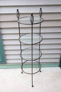 lot 135 image: Three -Tier Iron Plant Display Stand