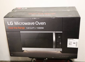 lot 101 image: Brand New Unopened LG Microwave Oven Over the Range 1.8 CU. FT. 1000w