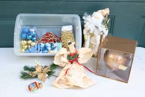 lot 199 image: Holiday DeCor ChristmasTree DeCor, Father Christmas Etc
