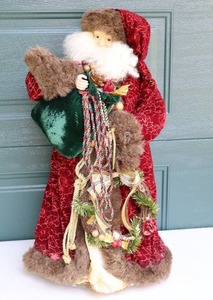lot 213 image: Holiday DeCor Christmas Floor Standing Father Christmas Santa