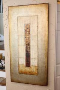 lot 203 image: Large Metallic-Themed Wall Canvas Art