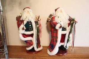 lot 244 image: Holiday Decor Father Christmas Pair