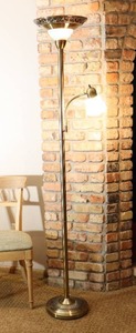 lot 250 image: Beautiful Two-Light Dimming Floor Lamp