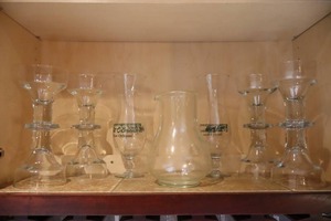lot 283 image: Vintage Libbey() Margarita  Glasses, Pitcher Etc