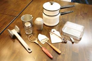lot 312 image: Vintage Kitchen Utensils Etc
