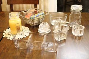 lot 341 image: Assorted Glassware, Candles Etc