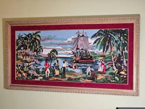 lot 89 image: Caribbean Needlepoint Tapestry