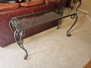 lot 91 image: Scrolled Frame Sofa Table