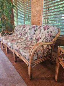 lot 20 image: Braxton Culler Edgewater Rattan Sofa