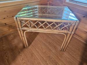 lot 22 image: Braxton Culler Edgewater Rattan Side Table