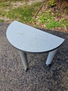 lot 112 image: Rugged Office Cresent Table