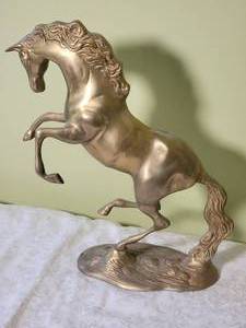 lot 29 image: Dynamic Brass Bucking Horse Sculpture