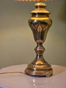 lot 54A image: Handsome Footed Urn Table Lamp Polished Brass