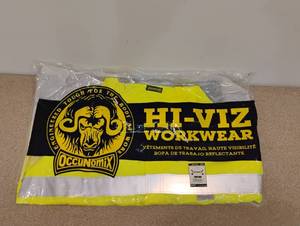 lot 54 image: NEW OCCUNOMIX HIGH VISIBILITY RAIN JACKET SIZE 3X