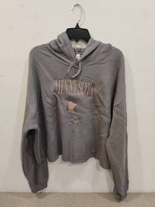 lot 71 image: NEW MINNESOTA CROP HOODED SWEATER SIZE 2XL
