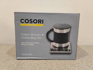 lot 100 image: COSORI COFFEE WARMER AND MUG SET