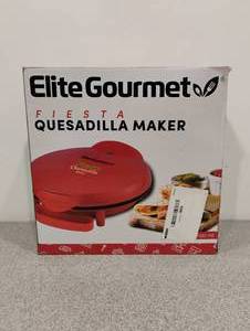 lot 113 image: NEW ELITE GOURMET FIESTA QUESADILLA MAKER