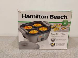 lot 114 image: NEW HAMILTON BEACH EGG BITES PLUS