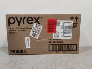 lot 124 image: NEW PYREX 14PC ROUND SIMPLY STORE SET