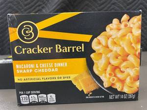 2 Back 1.1 - Lot of 4 Cracker Barrel Macaroni & Cheese Dinner Sharp Cheddar 14 oz each