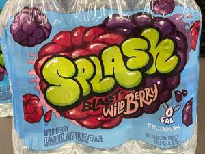 Splash Wild Berry Flavored Water Beverage 12 pack