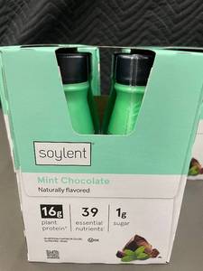 CT3 - Soylent Mint Chocolate Complete Meal Drink (3 Packs of 4 Bottles)
