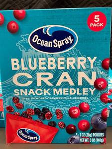 E4 - Ocean Spray Blueberry Cran Snack Medley - 5 Pack