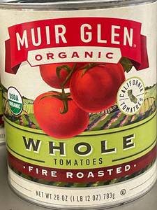 2 back 2.4 - Muir Glen Organic Fire Roasted Whole Tomatoes - 4 Cans