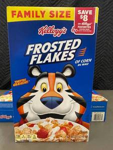 Lot of 3 Kelloggs Frosted Flakes Family Size Cereal Boxes