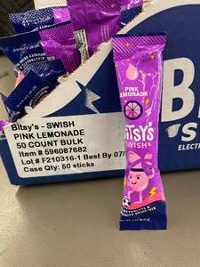 AL 1-4 - Bitsys Swish Pink Lemonade Electrolyte & Immunity Drink Mix - 50 Sticks