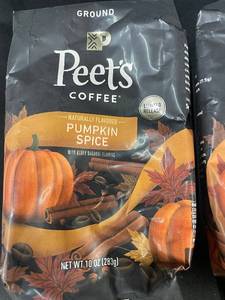 IA 3 - Peets Coffee Ground Pumpkin Spice, 10 oz (3-Pack)   LAST CHANCE