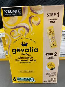 2 Back 1.3 - Gevalia Keurig K-Cup Chai Spice Flavored Latte - 3 Boxes