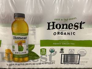 Honest Organic Honey Green Tea, 12-Pack (16.9 fl oz Bottles)