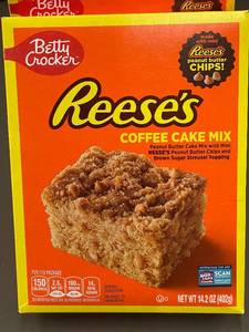 2 back - Case of 6 Betty Crocker Reeses Coffee Cake Mix 14.2 oz