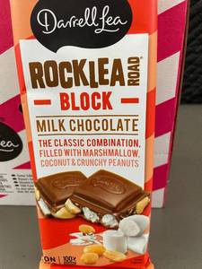 Darrell Lea Rocklea Road Milk Chocolate Block - 12 Pack