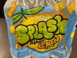 Splash Blast Lemon Flavored Water Beverage (2 Packs of 6 Bottles each)