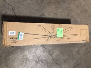 84 in. IndoorOutdoor Industrial Matte Black 7-Blade Downrod Mount Ceiling Fan Customer Returns See Pictures Customer Returns See Pictures