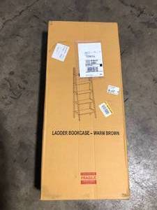 Casual Home 72 in. Warm Brown Wood 5-shelf Ladder Bookcase with Open Back Customer Returns See Pictures