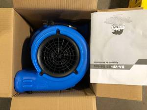 B-Air 14 HP Air Mover Blower Fan for Water Damage Restoration Carpet Dryer Floor Home and Plumbing Use in Blue    Customer Returns See Pictures